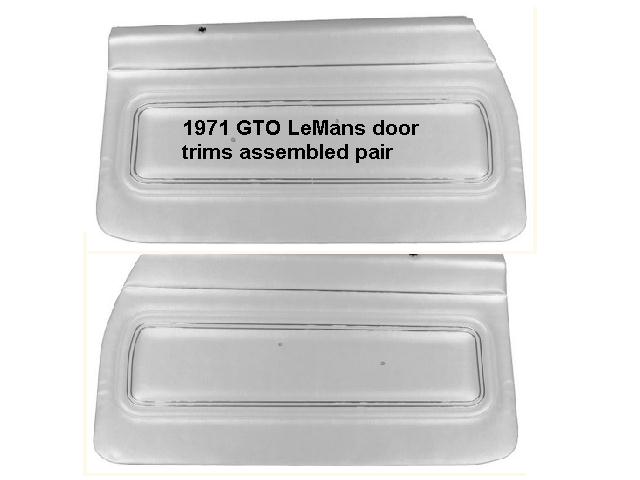 Door Trim Set: 71 Pontiac GTO / LeMans Assembled front pair